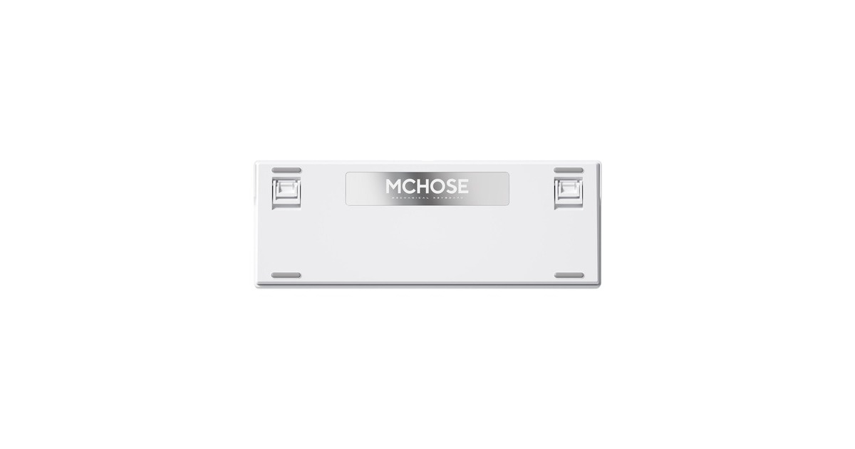MCHOSEG98 Pro Gray Blue Flame Orange Wireless Tri-Mode Custom Mechanical, gaming toetsenbord  (Grijs/blauw, US lay-out, TTC Flame Orange, 98%, RGB, Hot swap, Double-Shot PBT, draadloos / Bluetooth / USB-C)