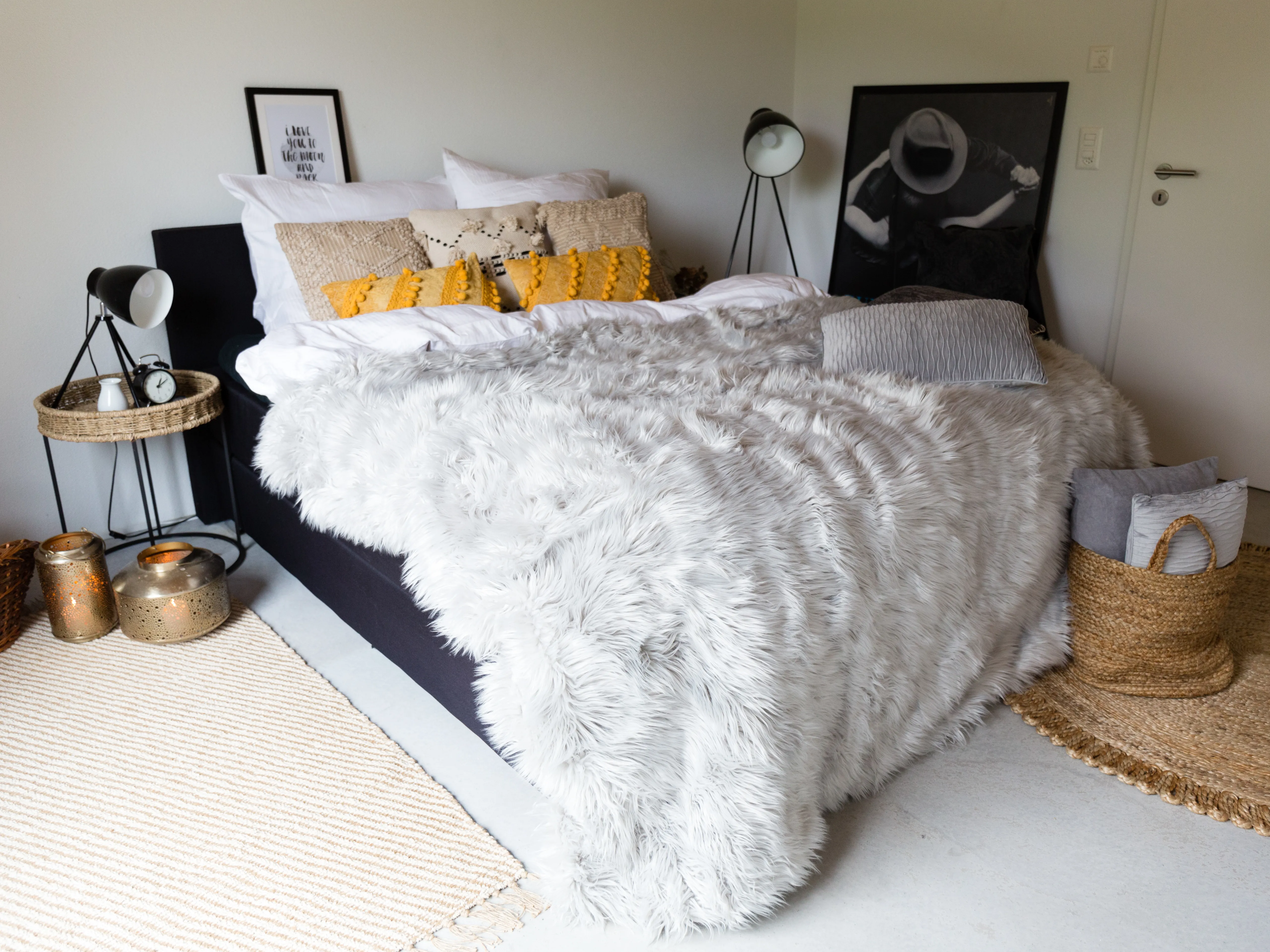 Sprei DELICE Stof 200 x 220 cm Lichtgrijs