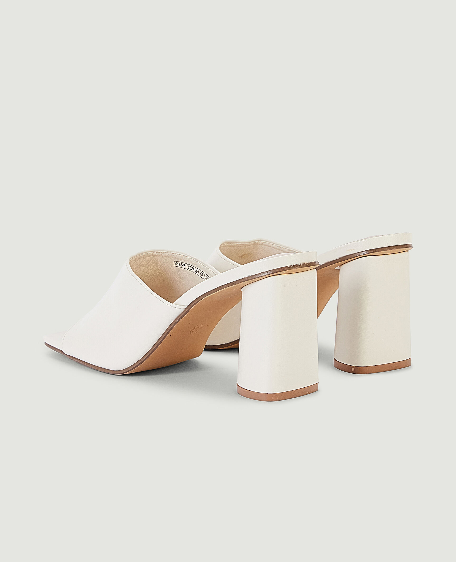 Mules à talon - Blanc