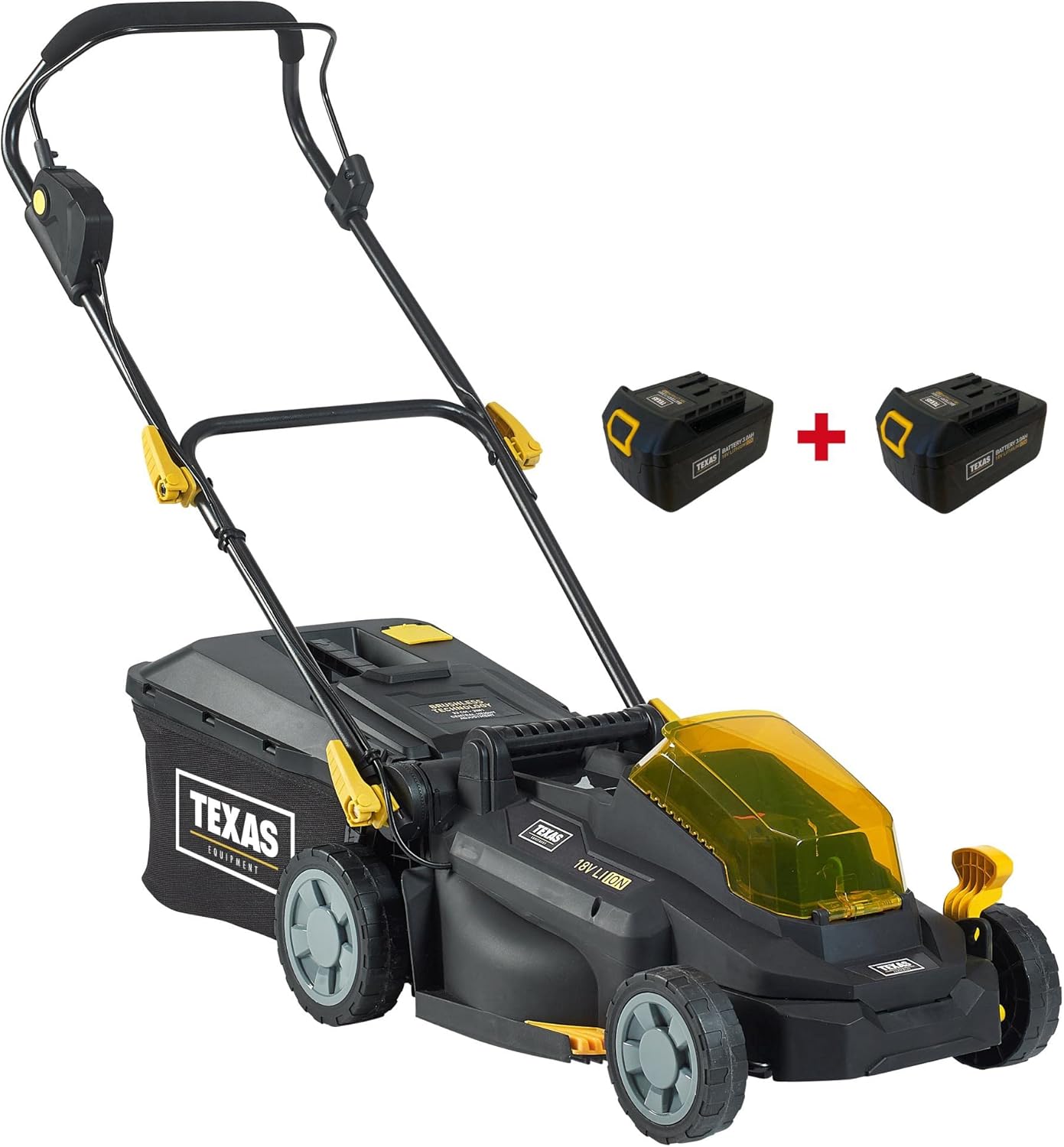 TEXAS Akku Rasenmäher Razor 3300Li (33 cm Arbeitsbreite, Mulchfunktion, 30 Liter Fangkorb, Texas 18 Volt Akkusystem, inkl. Ladegerät und 2 Akkus mit 3Ah)