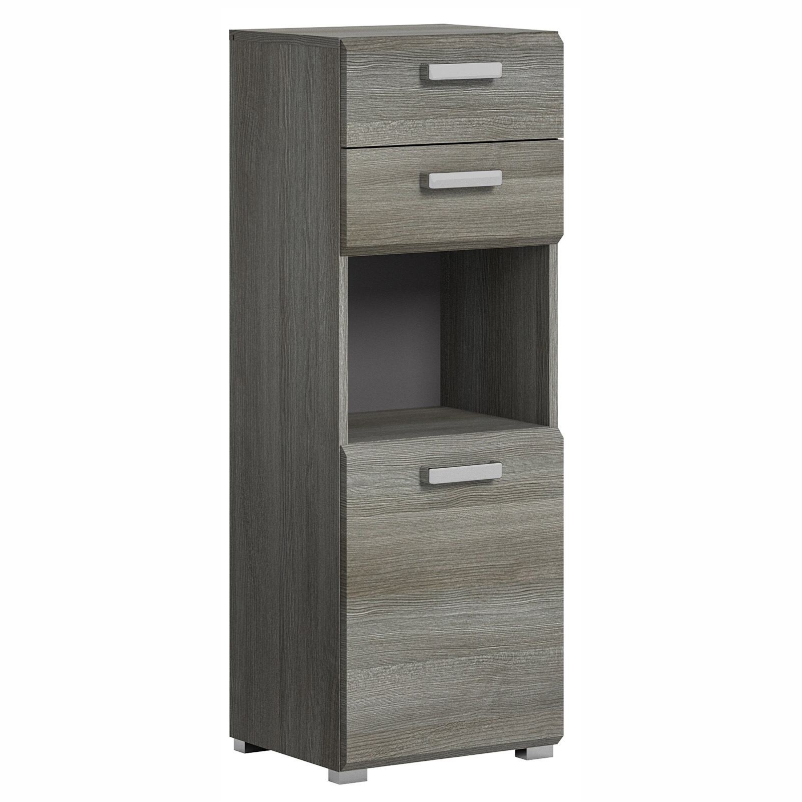 Highboard SILVER - Rauchsilber - 109 cm
