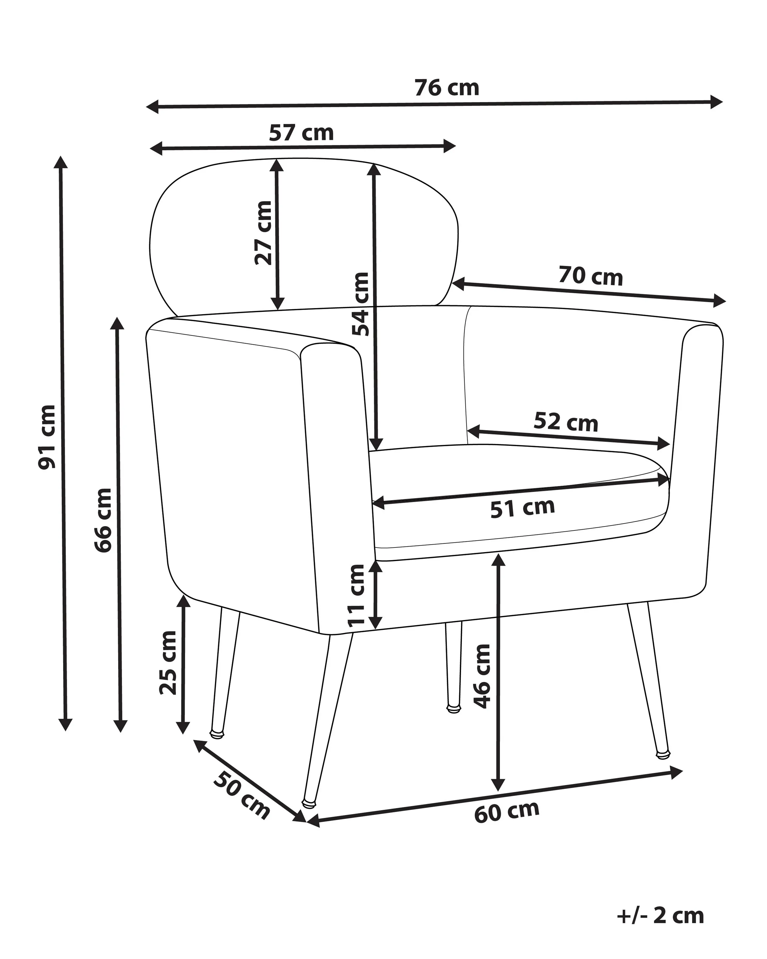 Fauteuil SOBY Stof Lichtgrijs