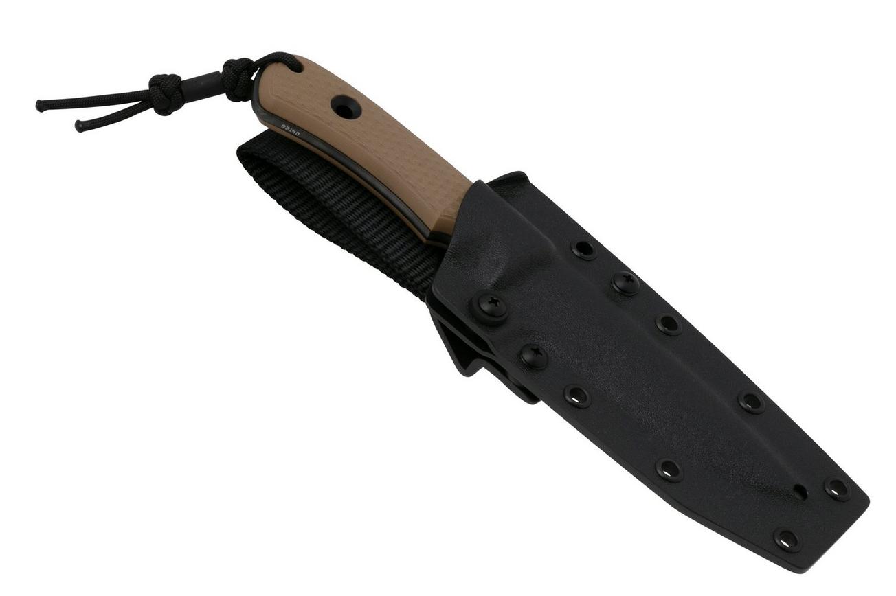 TRC Knives South Pole Limited Run DLC Elmax, Coyote Brown G10, Knivesandtools Exclusive, survivalmes