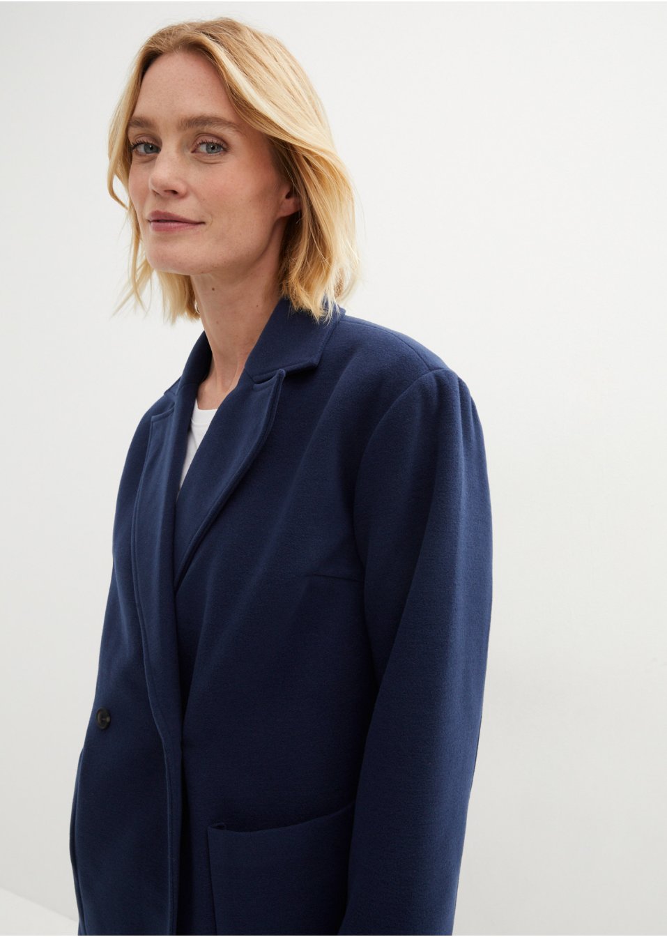 Manteau décontracté imitation laine