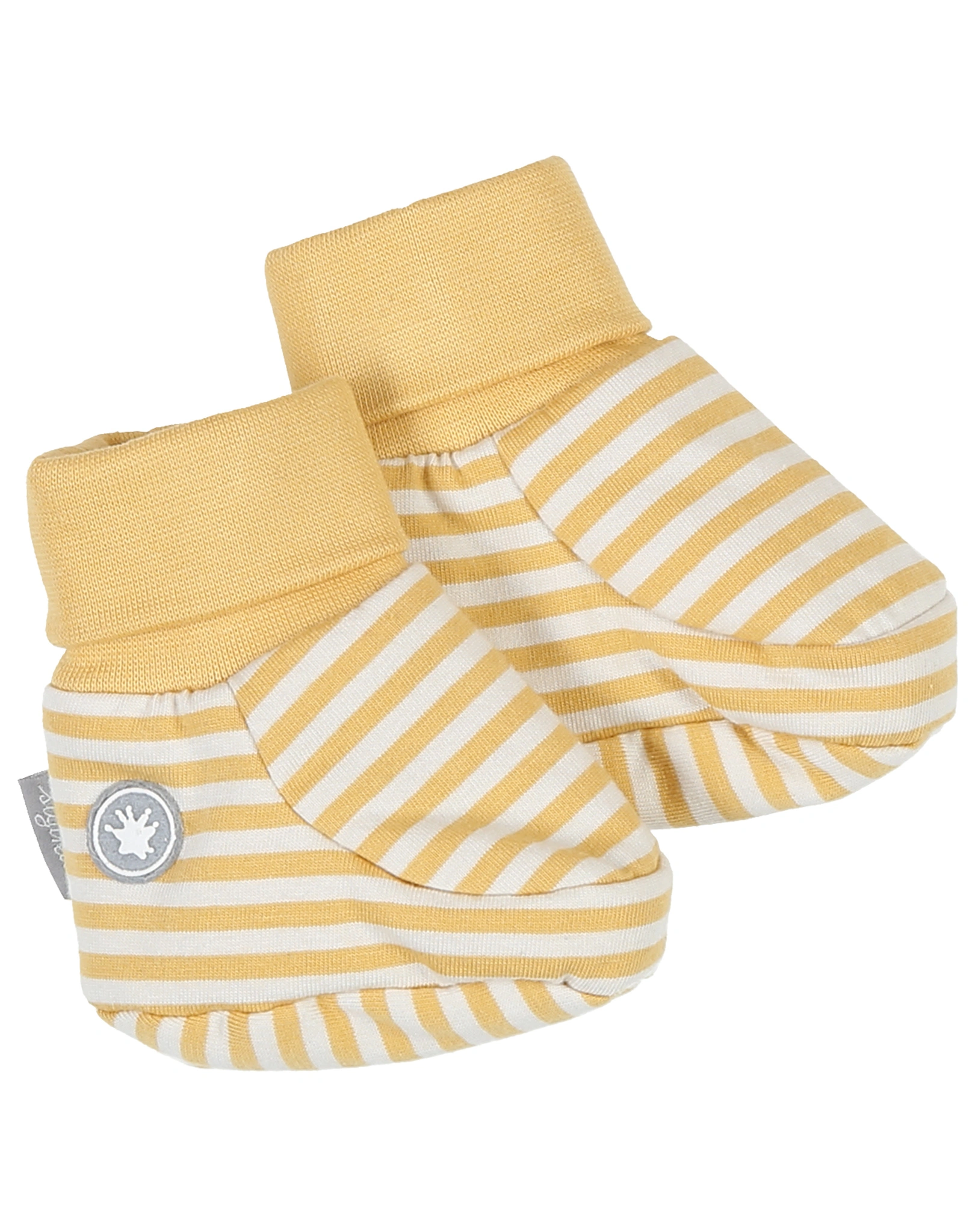Babyschuhe BABY HASE gestreift in gelb