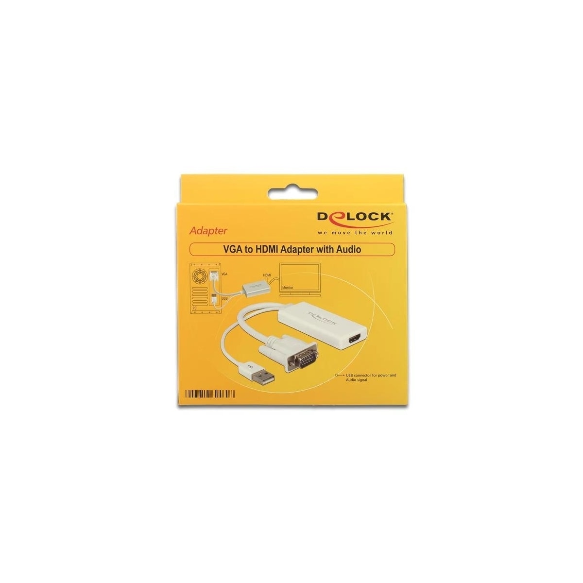 Delock VGA to HDMI Adapter with Audio white