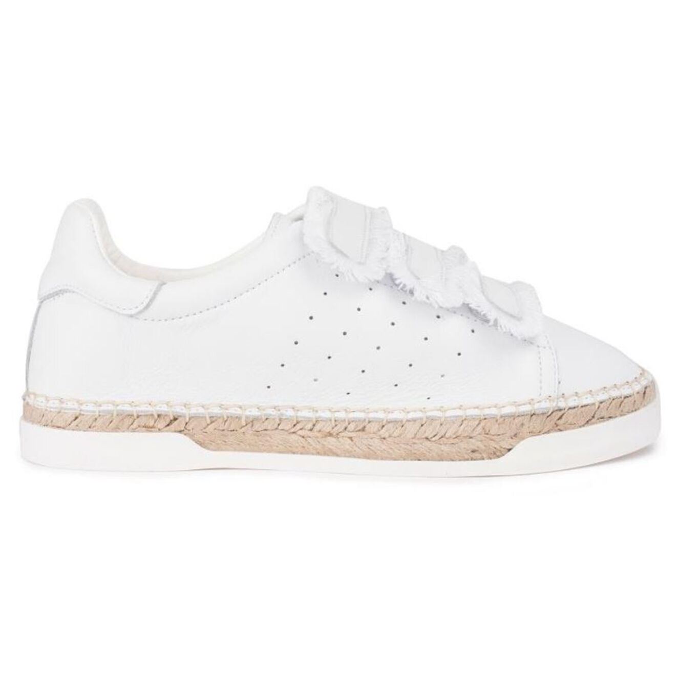 Canal Saint Martin Baskets espadrilles en Cuir Wonder blanches