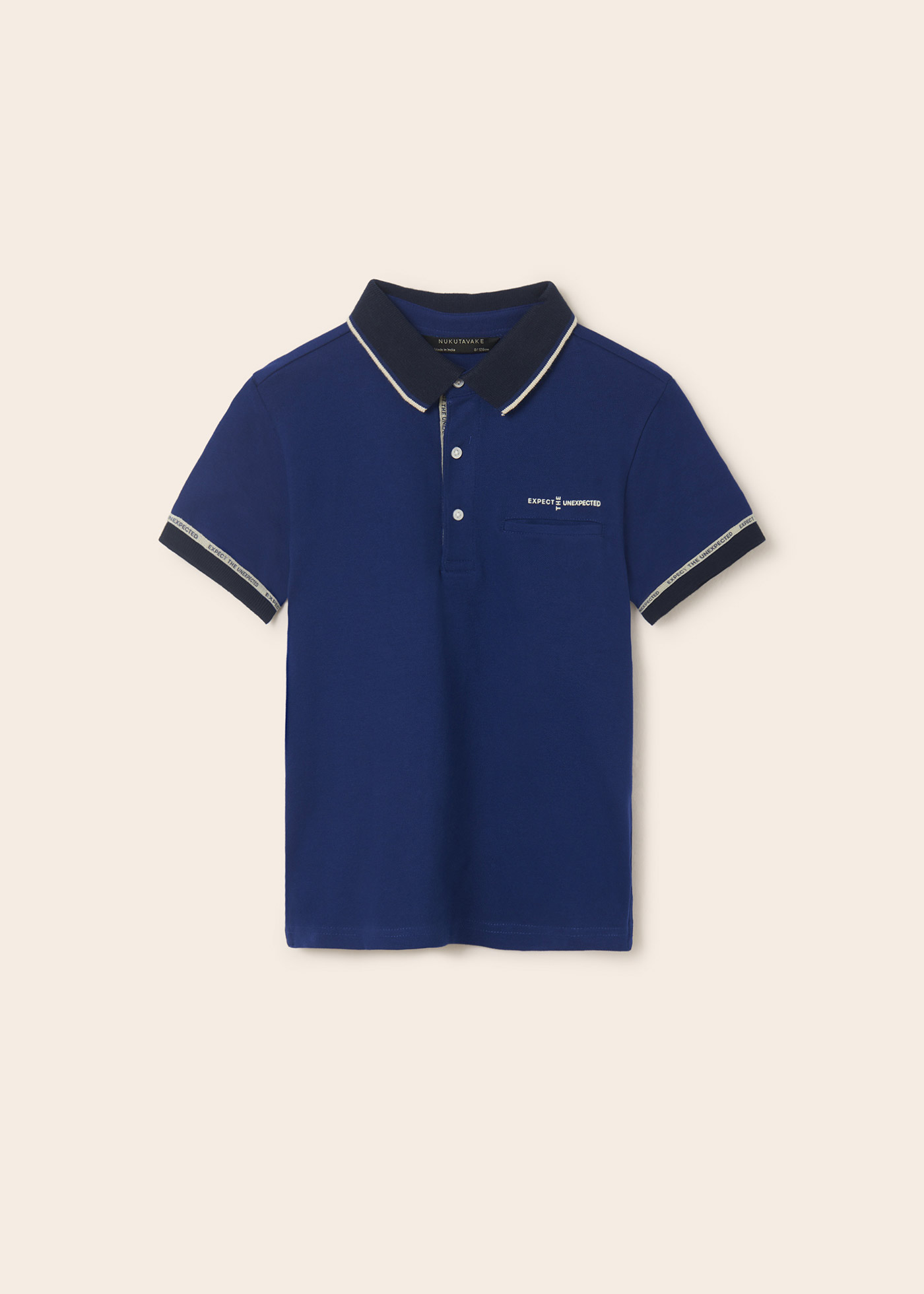 Camisa polo de algodão para menino