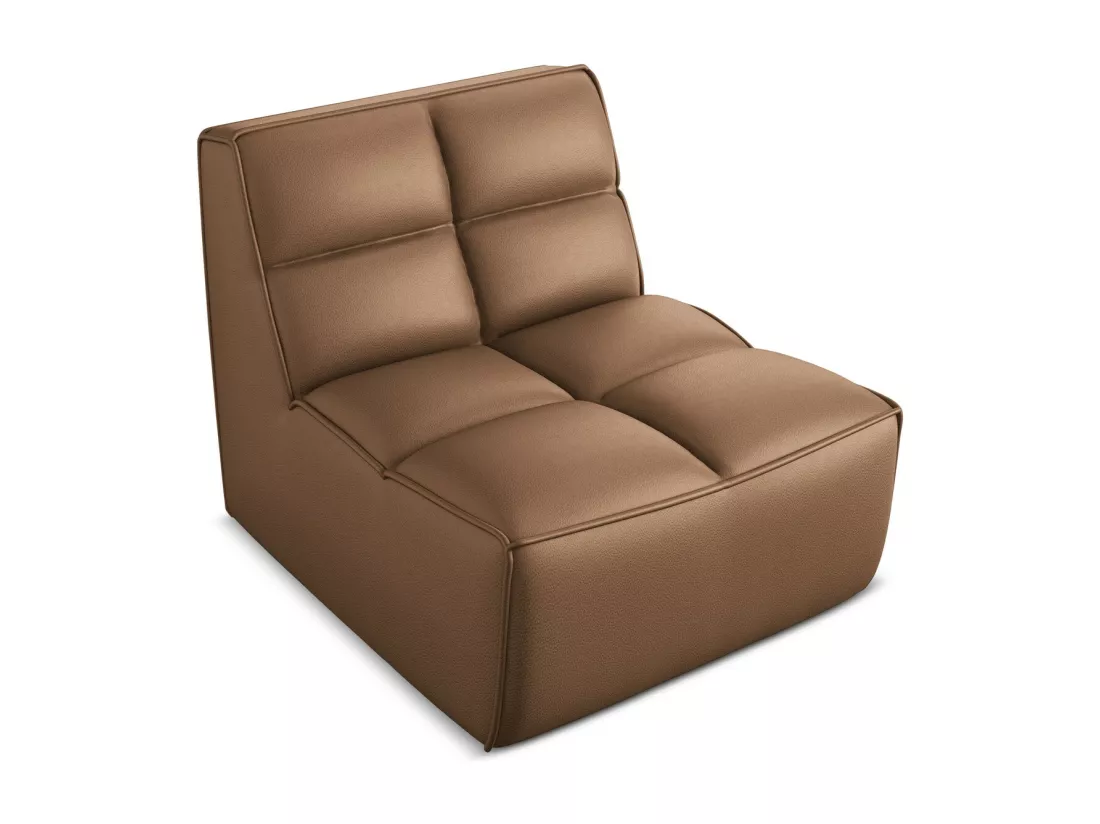 Fauteuil en Cuir artificiel - chocolat - KALAI
