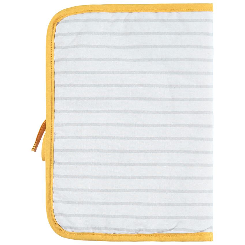 Protège carnet de santé en jersey à nouer - Blanc