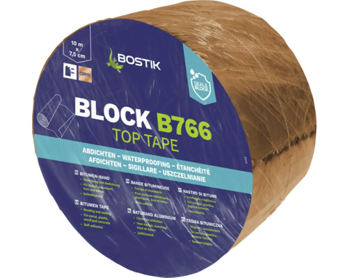 Bostik BLOCK B766 TOP TAPE bitumen tape koper 10 mx 7,5 cm