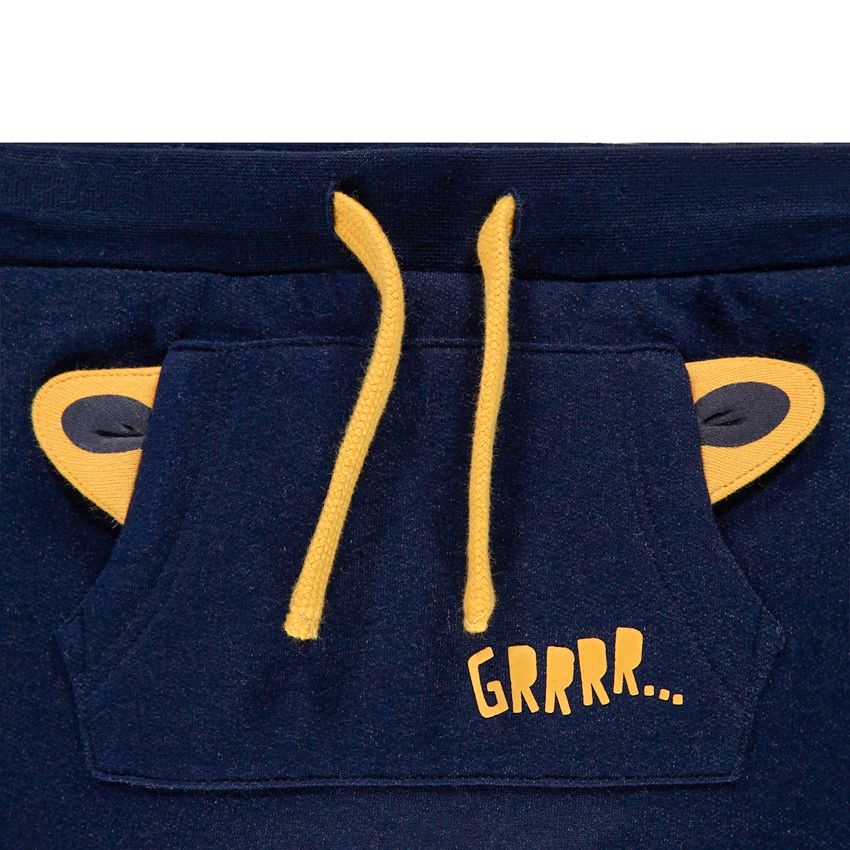 Pantalon de jogging en molleton à poche kangourou et oreilles de tigre - Gris foncé