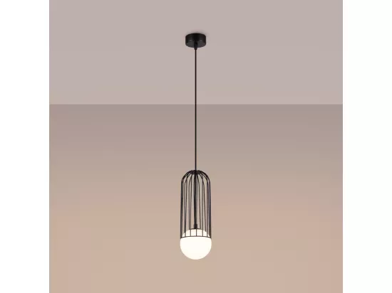 Applique Brina moderne en acier - 1 sources lumineuses - L.12 x H.115 cm - noir