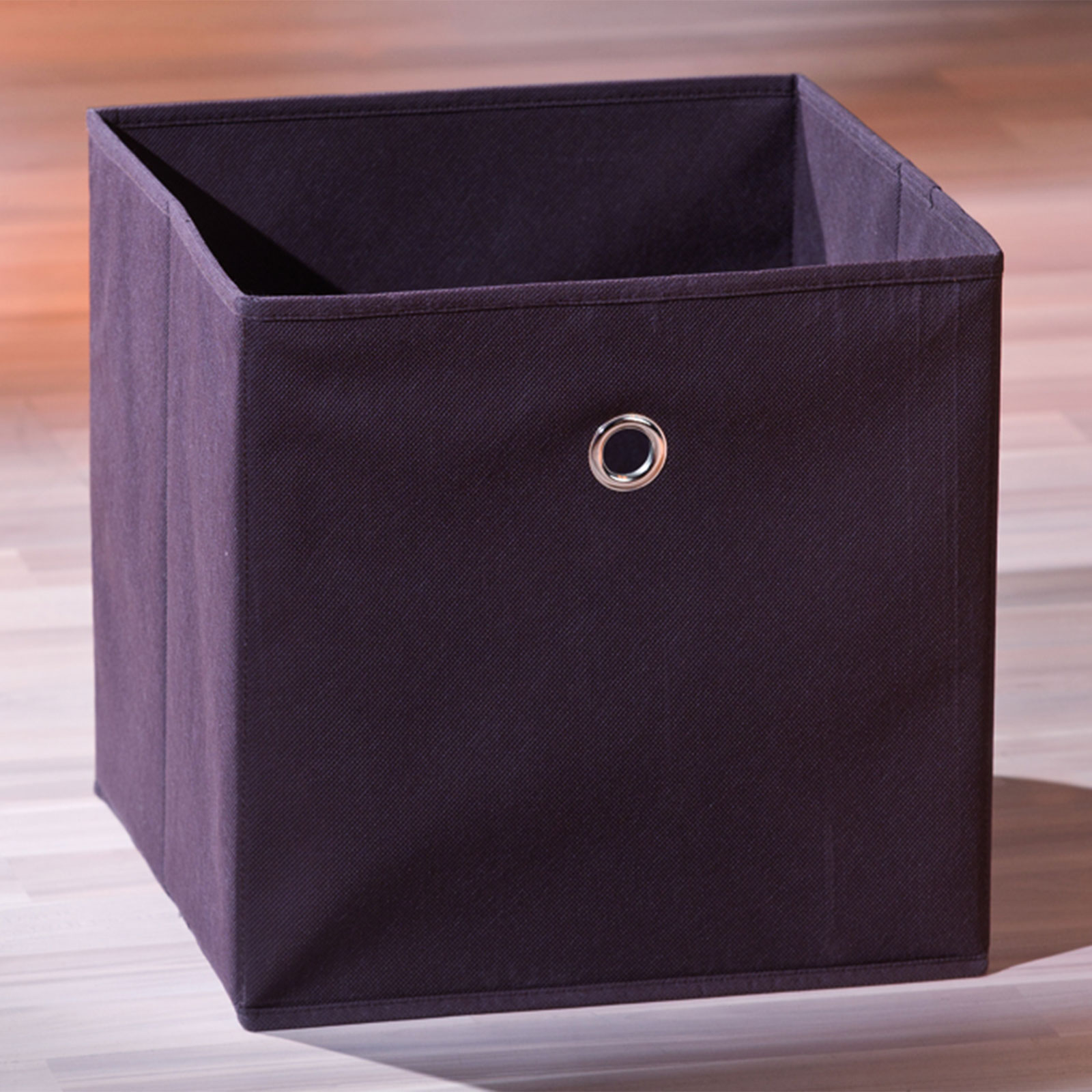 Faltbox WINNY - braun - mit Metallöse - 32x32 cm