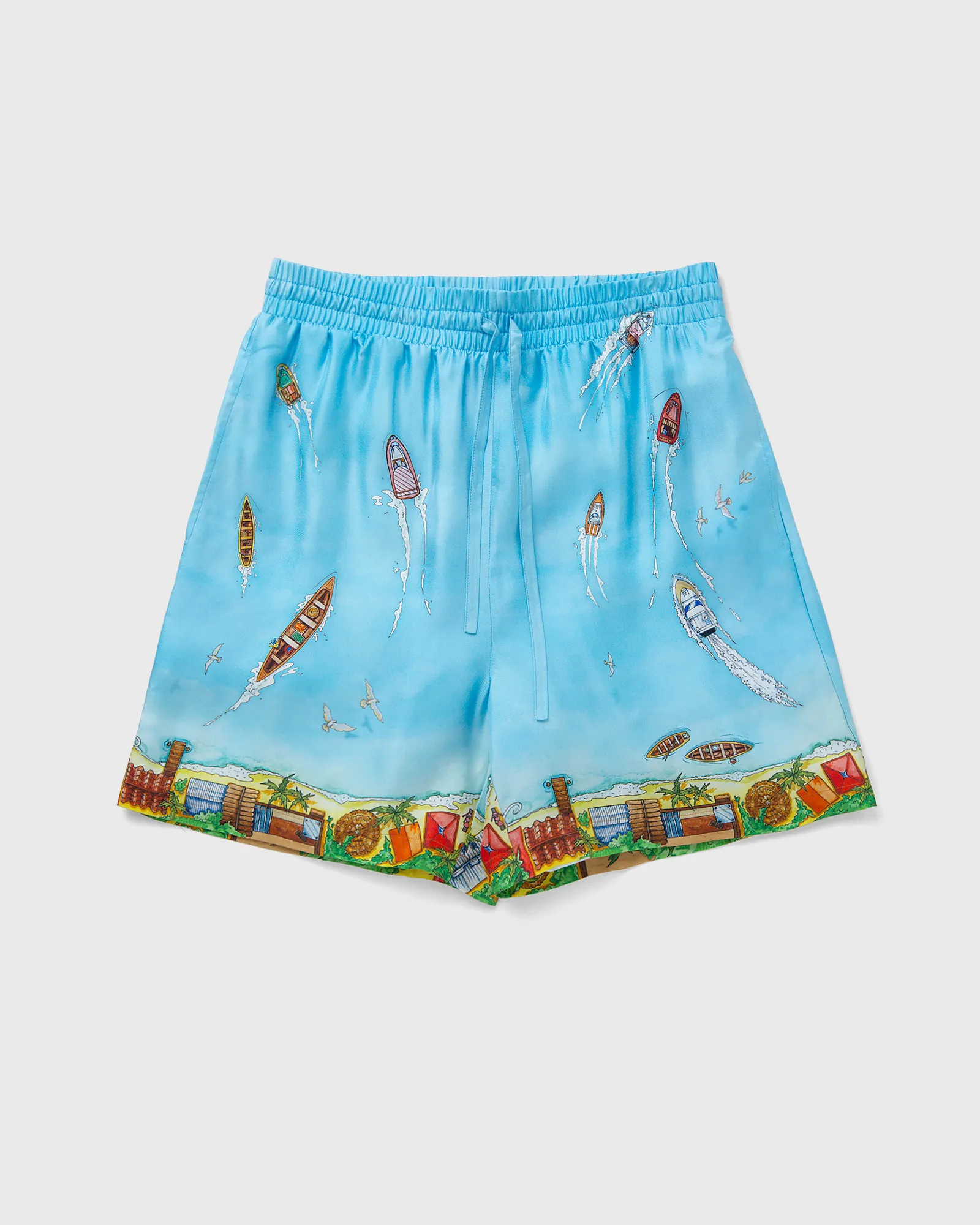Casablanca UNISEX SILK SHORTS WITH DRAWSTRINGS