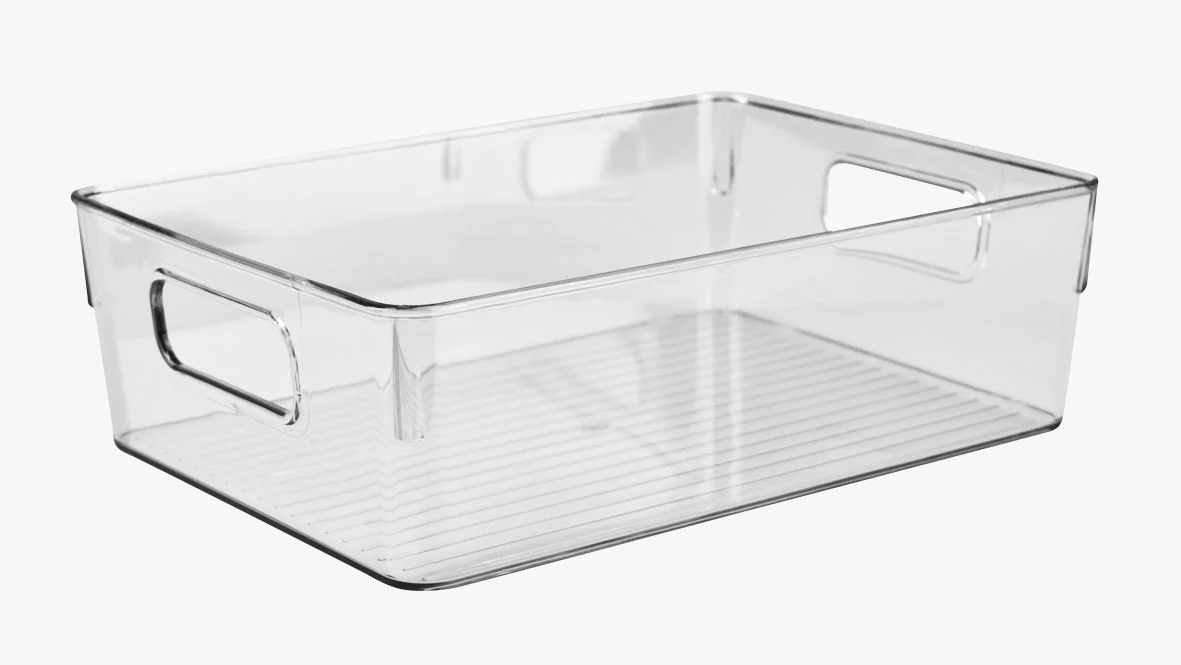 Oppbevaringsboks transparent - 20x27,5x8,5 cm