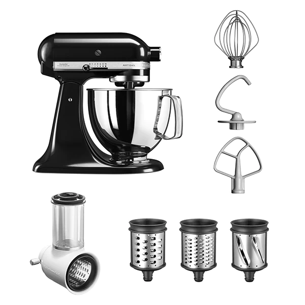 Robot artisan noir 5KSM175PS avec accessoire tranchoir et râpes 3 cyli