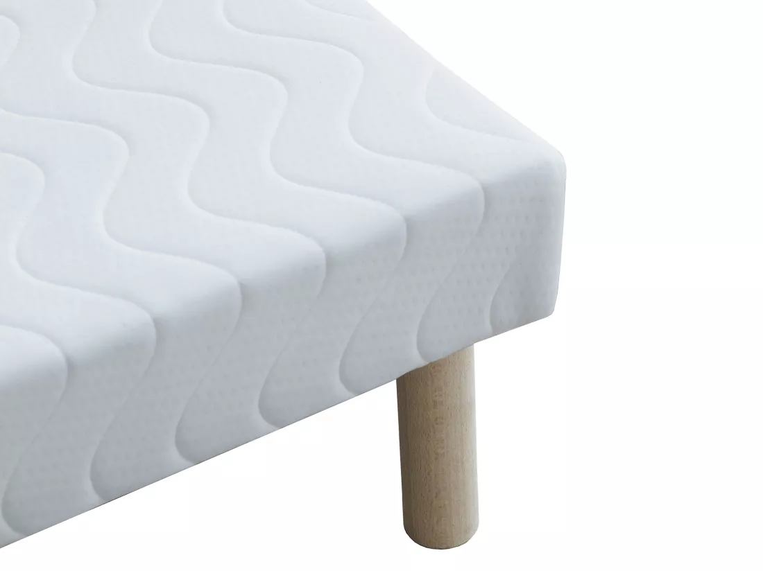 Sommier déco tapissier 160 x 200 cm 10 lattes - Blanc - ASTHENIS II de YSMÉE