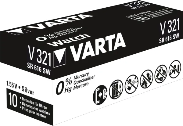 Varta V 321 - Batteri SR65 - sølvoxid - 13 mAh