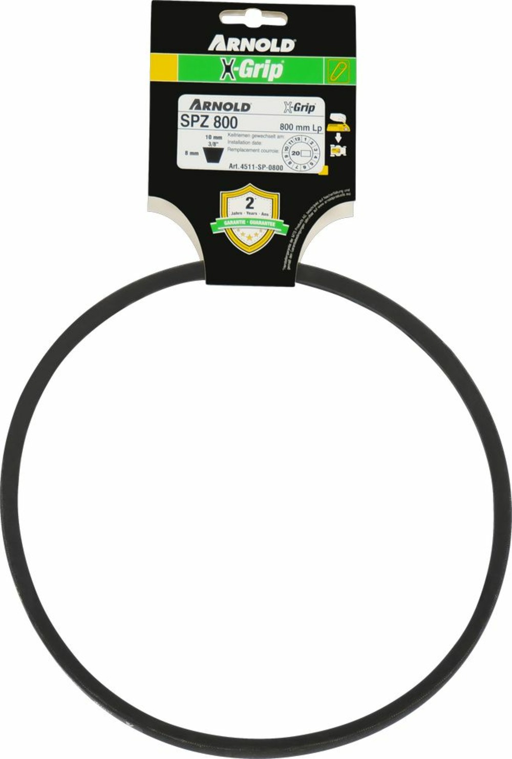 Courroie trapézoïdale x-grip v de type spz 800