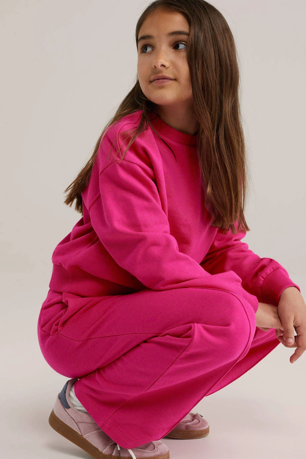 WE Fashion loose casual broek roze
