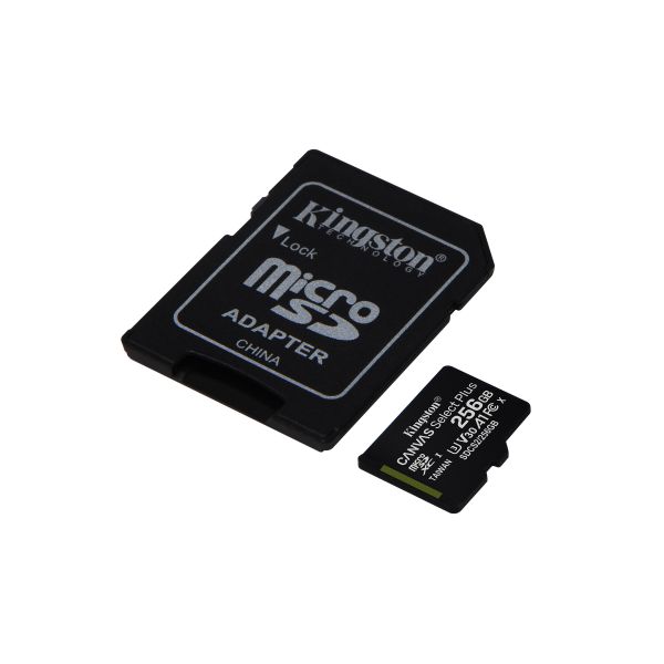 Kingston 256GB MicroSDXC Canvas Select Plus Class10 UHS-I   Adaptador - SDCS2/256GB