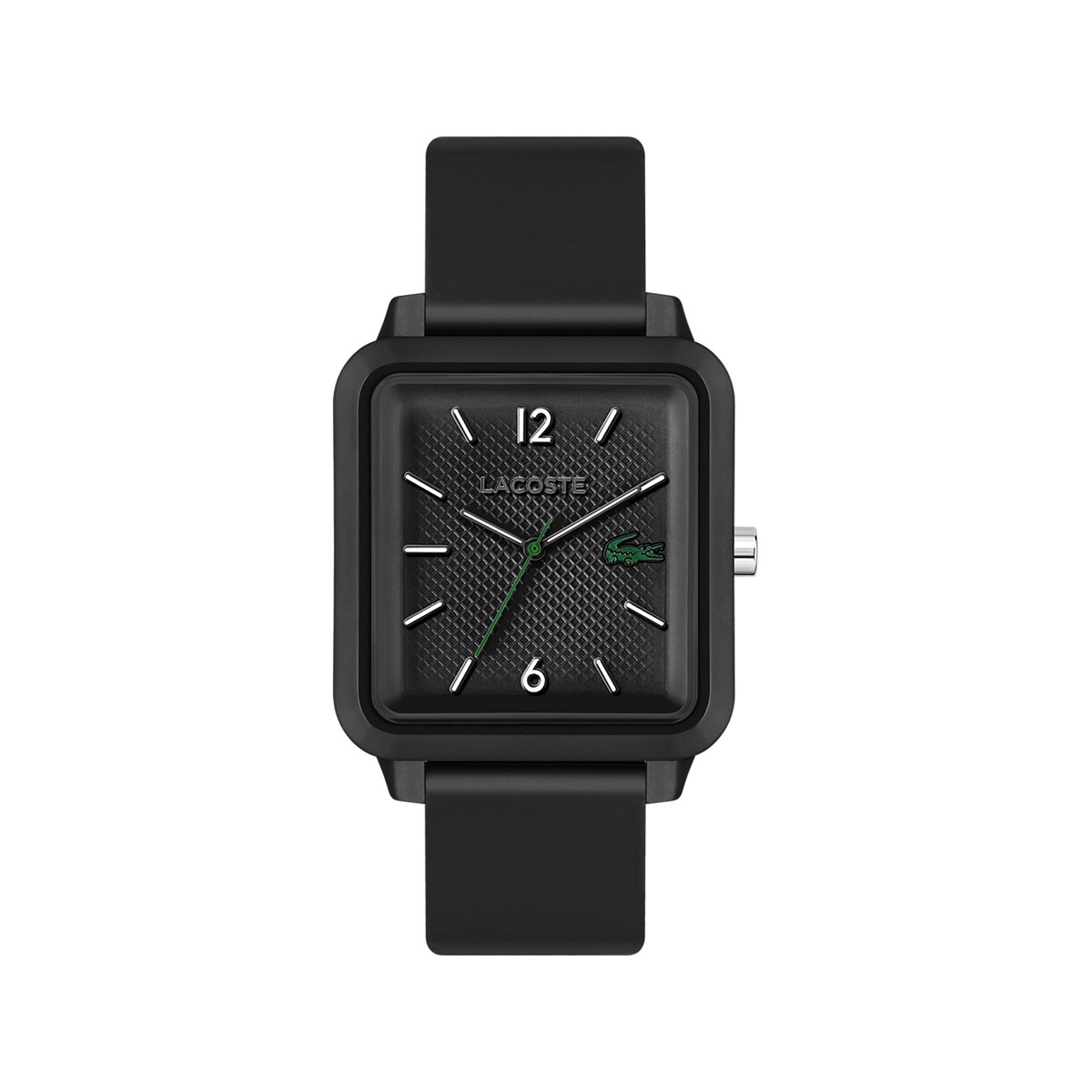 Montre LACOSTE Studio homme acier bracelet silicone noir