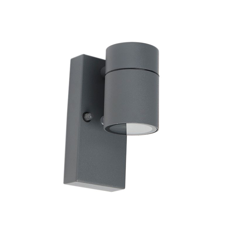 Buiten wandlamp antraciet IP44 met schemersensor - Solo