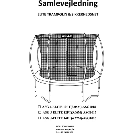 ASG J-Elite 14 trampolin - 427 cm
