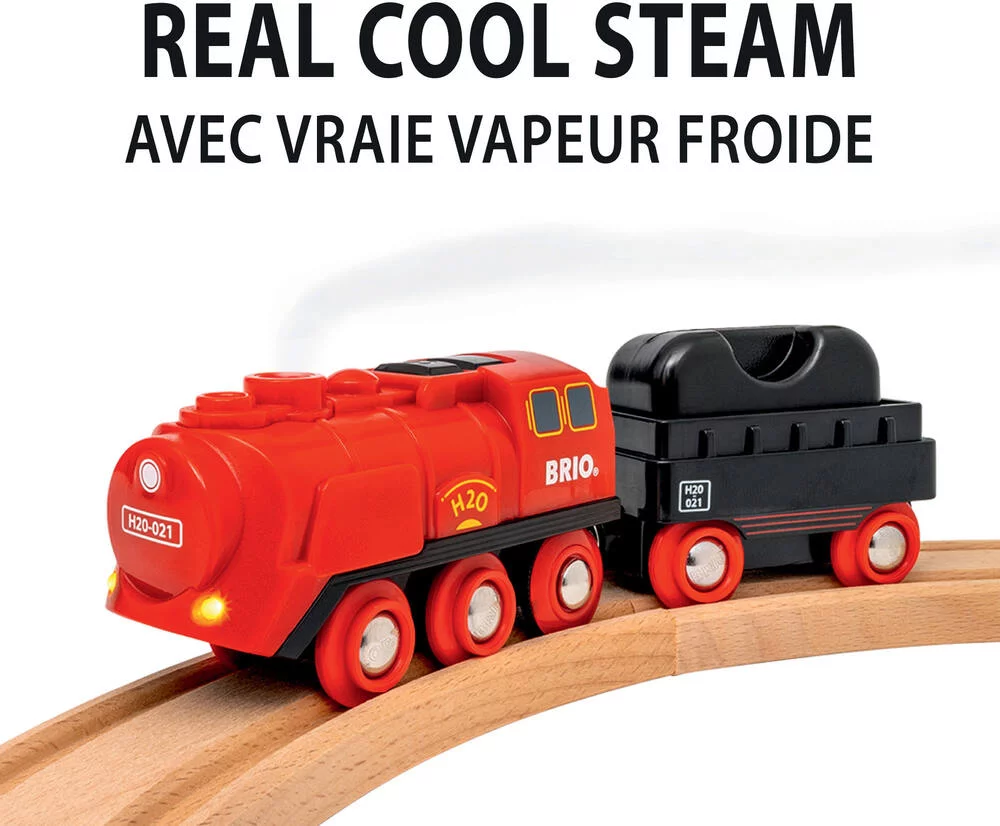 BRIO 7312350360172 - CIRCUIT LOCOMOTIVE A PILES A VAPEUR