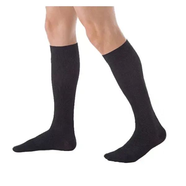 Meias longas Sigvaris Dynaven Fine Class 2 para homem, tamanho P - pretas