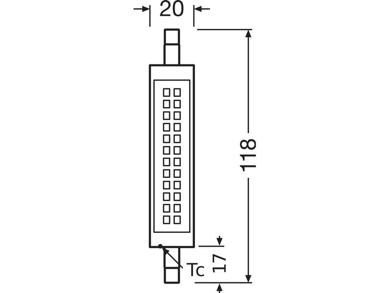OSRAM Lampe Star Slim Line 118, 11W, R7 s Warmweiss Schlanke LED-Lampen mit R7 s-Retrofit-Sockel