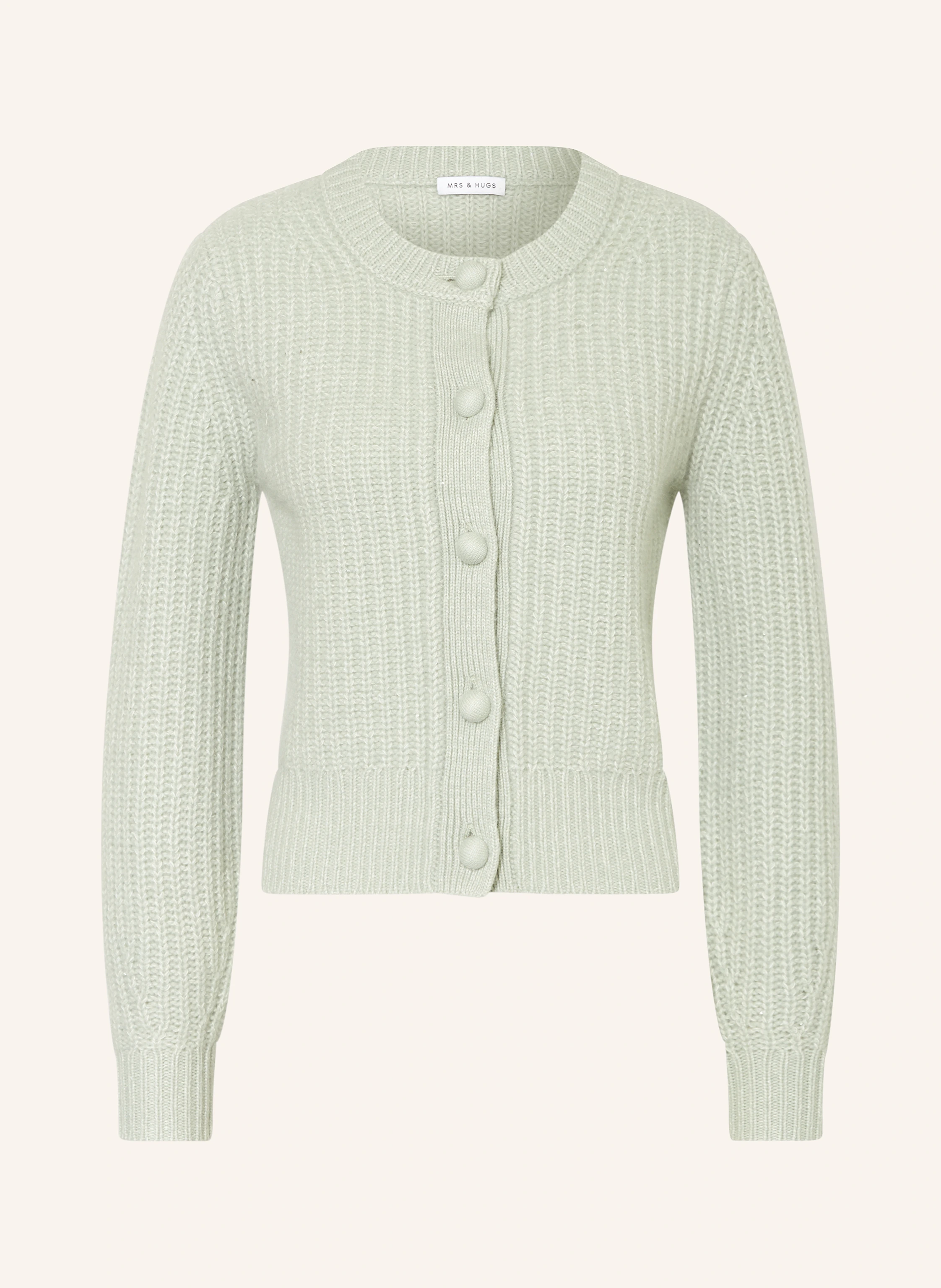 MRS & HUGS Cashmere-Strickjacke mit Pailletten