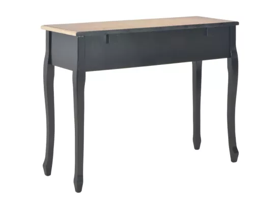 Table de console et coiffeuse avec 3 tiroirs Noir