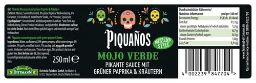 Piquaños Mojo Sauce Verde