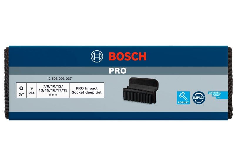 Bosch 9-d Krachtdoppenset 3/8
