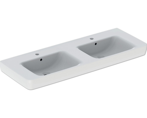 GEBERIT Dubbele wastafel Renova Plan 130 cm wit 501710001