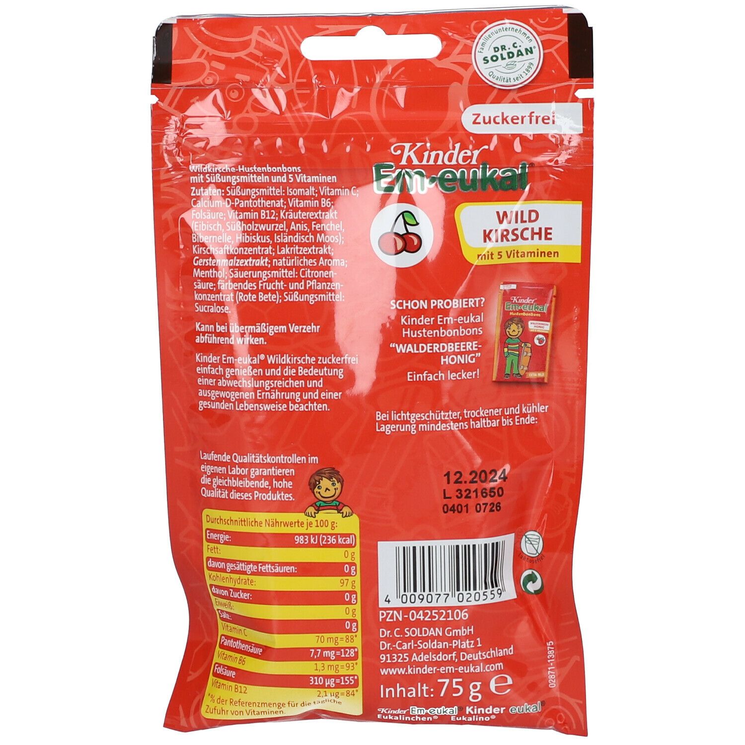 Kinder Em-eukal® Wildkirsche zuckerfrei