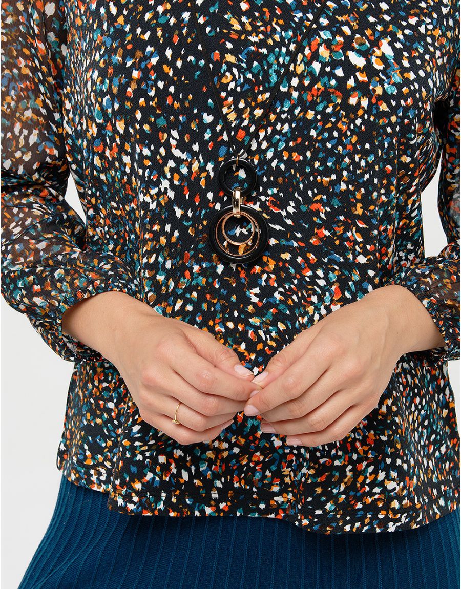 Blouse imprimée bijou