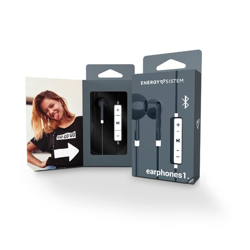 Fones de ouvido esportivos sem fio 1 Bluetooth Grafite