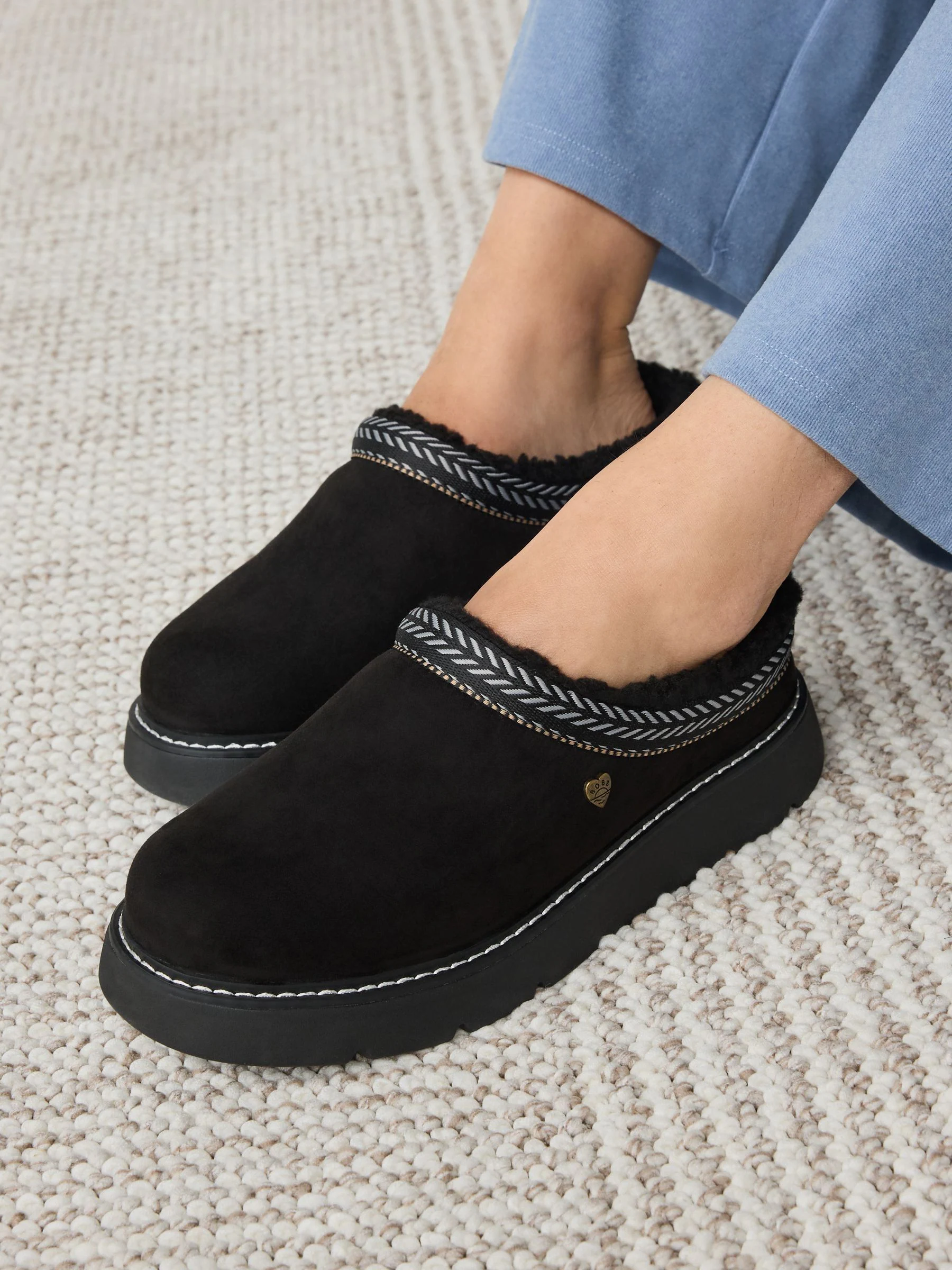 Zwart - Skechers Keepsakes Lite Cozy Fest pantoffels