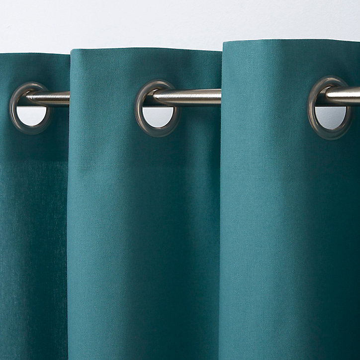 Rideau GoodHome Hiva vert bleu l.140 x H.260 cm
