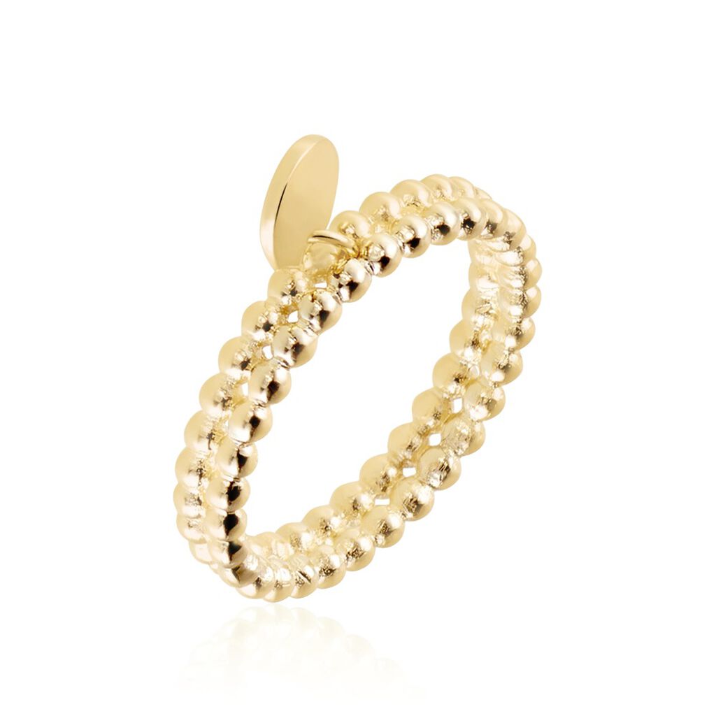 Bague Ajustable Lettice Plaqué Or Jaune Oxyde De Zirconium