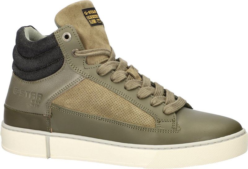 G-Star - Ravond - Sneaker - Donkergroen - Leer, Suède, Denim