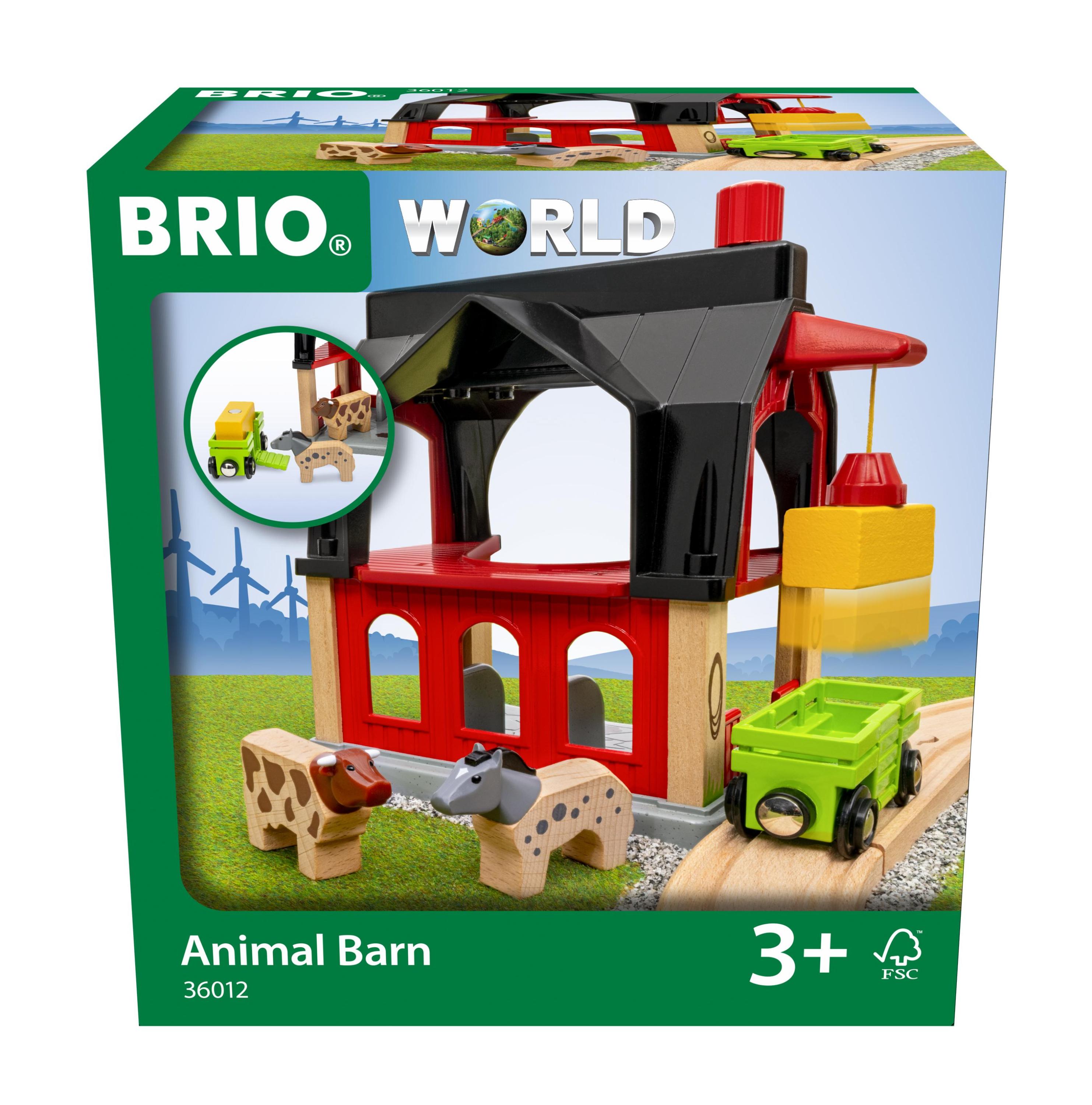 Holz-Spielset WORLD - ANIMAL BARN 6-teilig
