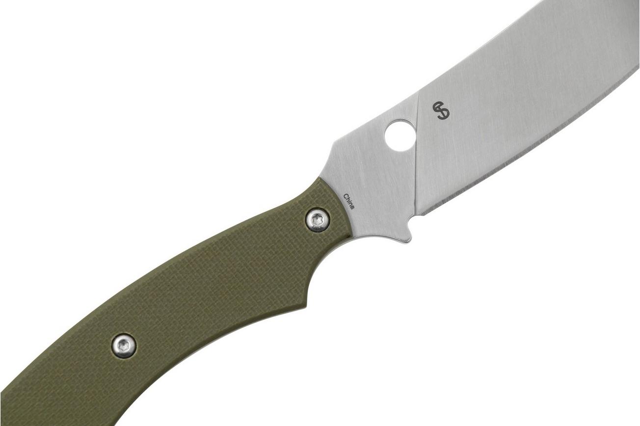 Spyderco Stok Drop Point FB50GPOD OD Green G10 vaststaand mes, Sjoerd Stok design
