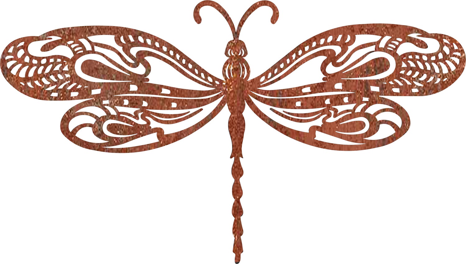 Intratuin tuin wanddecoratie Cato libelle roest 46 x 1 x 26 cm