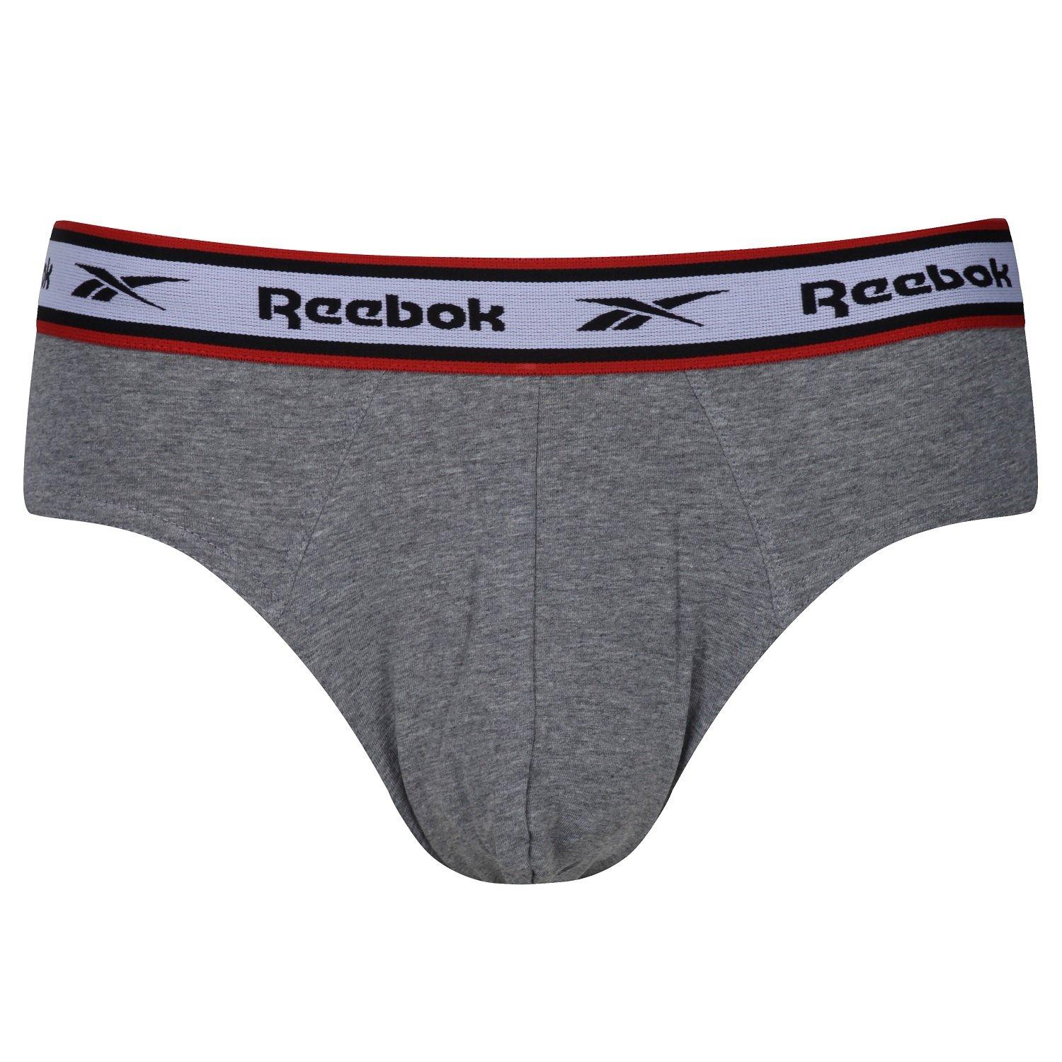 Reebok 3 Pack Cotton Elastane Briefs Mens