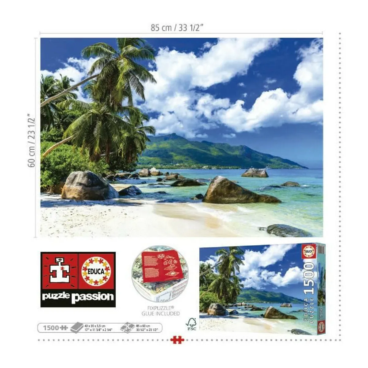 Educa Borras Educa Seychelles 1500 pièces
