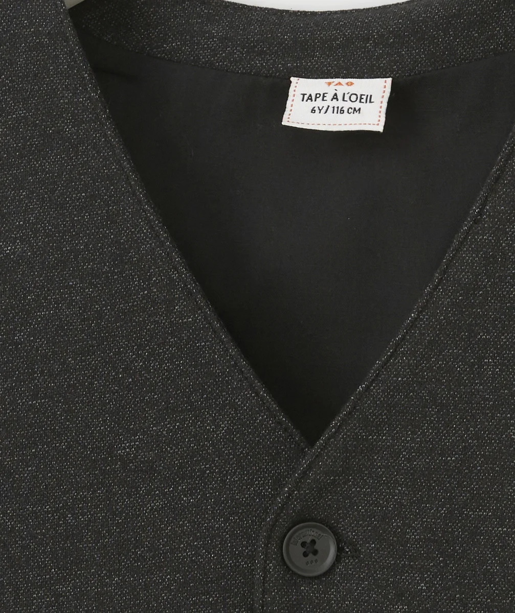 VESTE GRISE SANS MANCHES GARÇON
